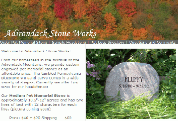 Adirondack Stone Works Pet Memorial Stones